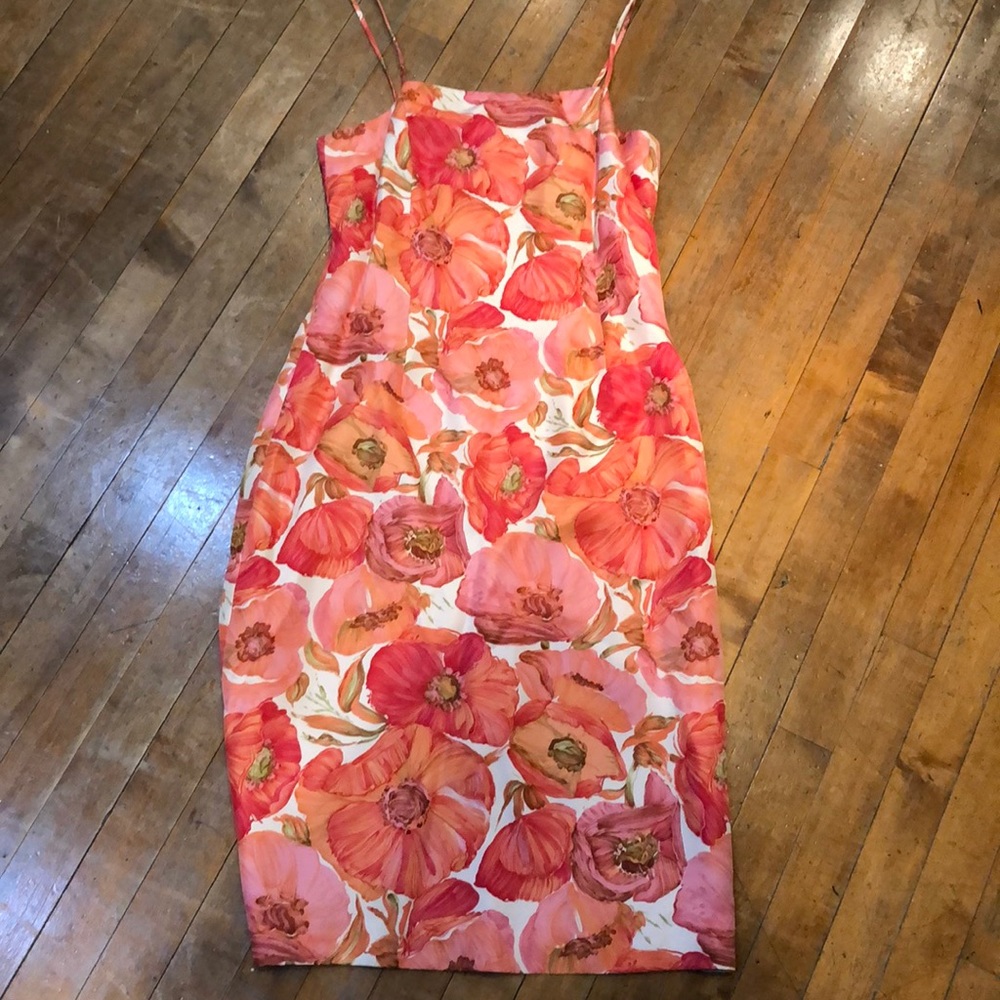 Ann Taylor Floral Print Silk Dress